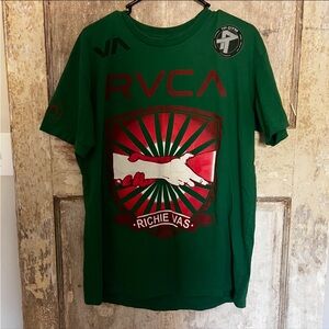 RVCA RETRO T-SHIRT XL RARE L Richie Vas Green, graphic, MMA T-shirt